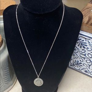 18 in pewter poodle necklace